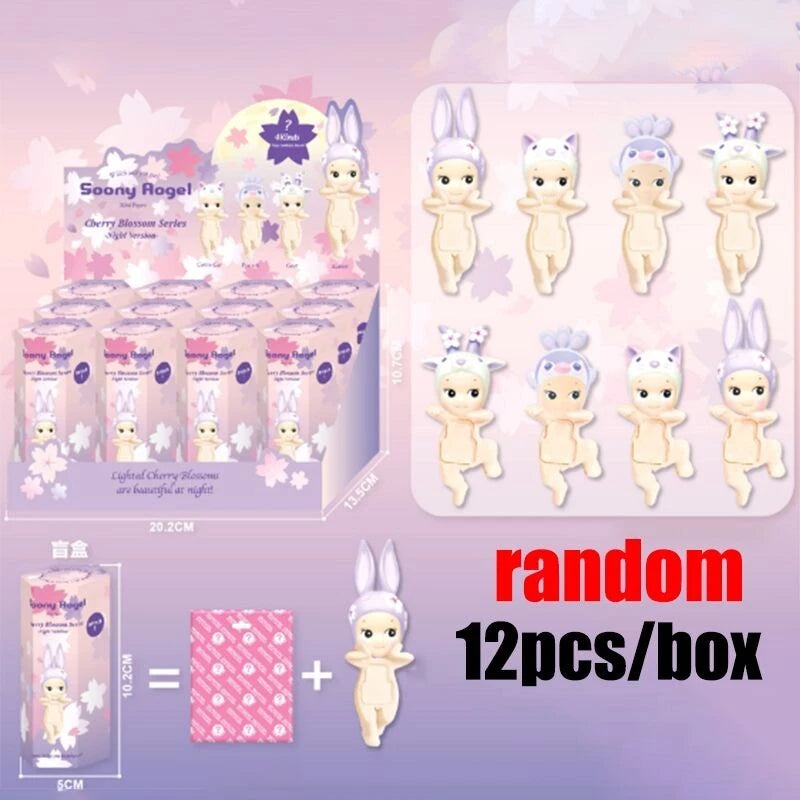 Angel Doll Cherry Blossom Series Night Version Blind Box Collect Hippers Action Figure Angel Doll Cherry Blossom Series Night Version Blind Box Collect Hippers Action Figure